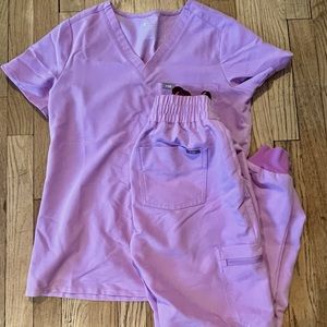 Figs Dusk XS Catarina Top and XXS Regular High Waisted Bottoms EUC